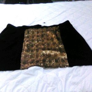 NWT!!! 34W DRESS SKIRT w GOLD SEQUINS